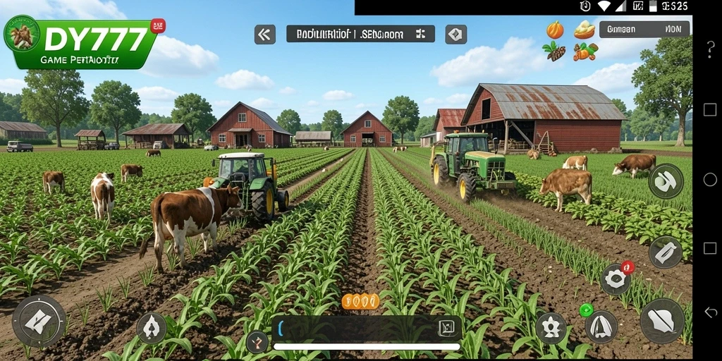 Tampilan gameplay DY777 yang menarik dalam pertanian.