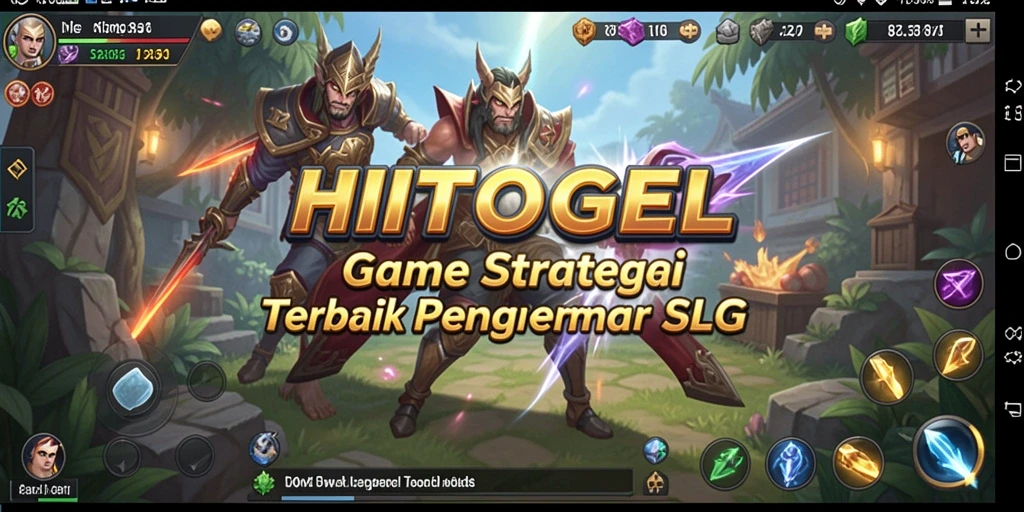 Tangkapan layar menunjukkan pertempuran epik dalam game SLG.