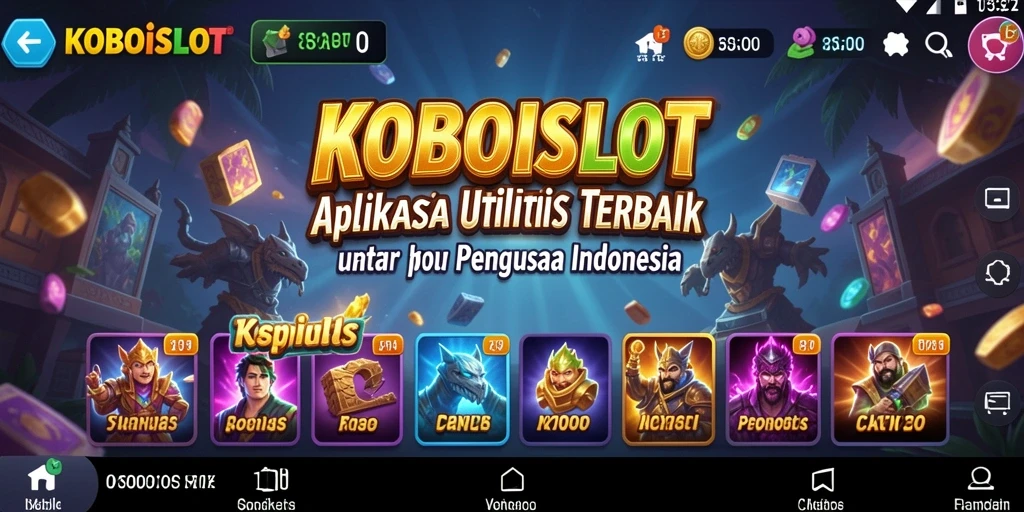 Tangkapan layar KOBOISLOT menampilkan antarmuka pengguna yang sederhana dan mudah digunakan.