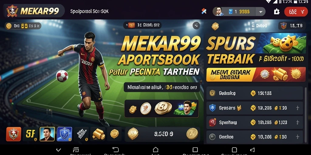 Tampilan gameplay MEKAR99 saat memasang taruhan di acara olahraga.